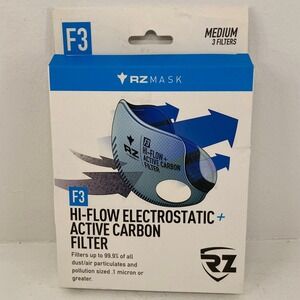 NEW RZ Mask F3 Hi-Flow Electrostatic Active Carbon Filter 0.1 Micron PPE Safety